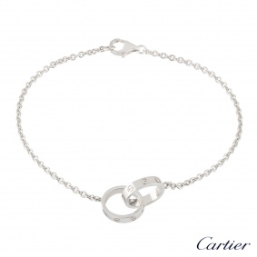 Cartier White Gold Plain Love Bracelet B6027200